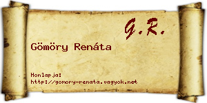 Gömöry Renáta névjegykártya