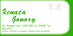 renata gomory business card