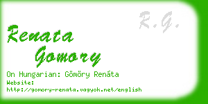 renata gomory business card